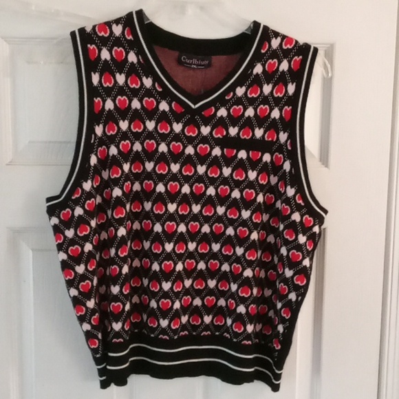 Curlbiuty Argyle Heart Sweater Vest - Picture 2 of 7